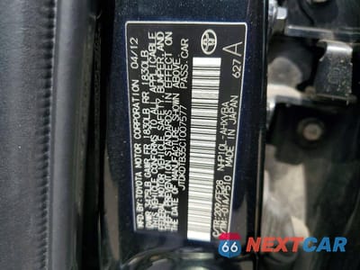 Zdjęcie 12 z 12 samochodu: 2012 TOYOTA PRIUS C ONE VIN:JTDKDTB35C1007577 - miniatura