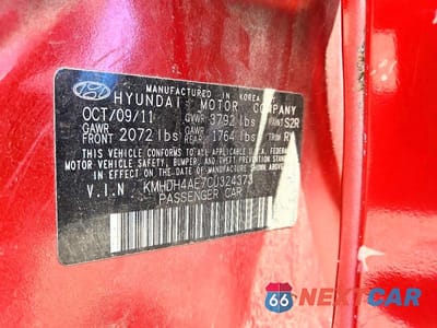 Zdjęcie 12 z 12 samochodu: 2012 HYUNDAI ELANTRA LIMITED VIN:KMHDH4AE7CU324373 - miniatura