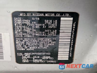 Zdjęcie 13 z 13 samochodu: 2016 NISSAN QUEST 3.5 S VIN:JN8AE2KPXG9157153 - miniatura