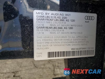Zdjęcie 14 z 14 samochodu: 2021 AUDI Q3 PREMIUM 40 VIN:WA1AUCF3XM1132169 - miniatura