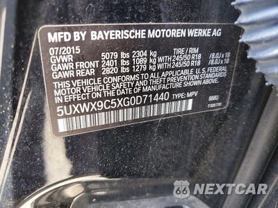 Zdjęcie 13 z 13 samochodu: 2016 BMW X3 XDRIVE28I VIN:5UXWX9C5XG0D71440 - miniatura