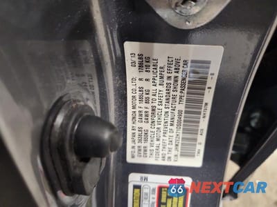 Zdjęcie 12 z 12 samochodu: 2013 HONDA INSIGHT EX VIN:JHMZE2H71DS004900 - miniatura
