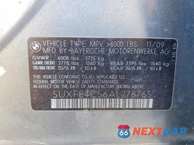 Zdjęcie 13 z 13 samochodu: 2010 BMW X5 XDRIVE30I VIN:5UXFE4C56AL278765 - miniatura