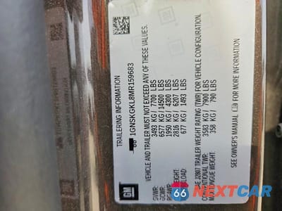 Zdjęcie 14 z 14 samochodu: 2021 CHEVROLET SUBURBAN K1500 HIGH COUNTRY VIN:1GNSKGKL8MR159683 - miniatura