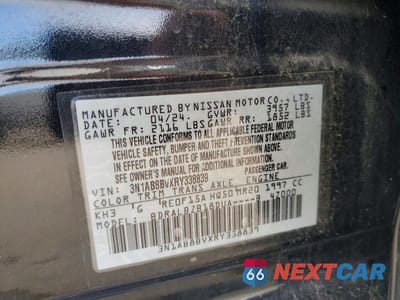 Zdjęcie 12 z 12 samochodu: 2024 NISSAN SENTRA S VIN:3N1AB8BVXRY338839 - miniatura