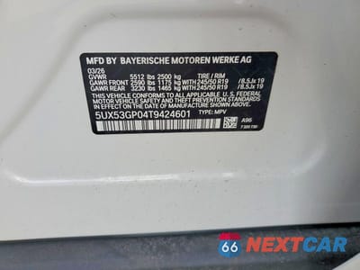 Zdjęcie 13 z 13 samochodu: 2026 BMW X3 30 XDRIVE VIN:5UX53GP04T9424601 - miniatura
