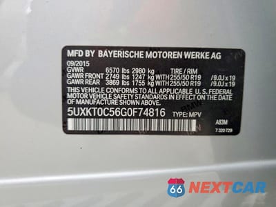 Zdjęcie 13 z 13 samochodu: 2016 BMW X5 XDR40E VIN:5UXKT0C56G0F74816 - miniatura