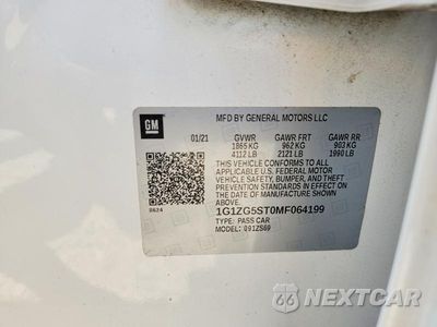 Zdjęcie 12 z 12 samochodu: 2021 CHEVROLET MALIBU VIN:1G1ZG5ST0MF064199 - miniatura