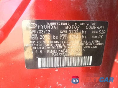 Zdjęcie 12 z 12 samochodu: 2013 HYUNDAI ELANTRA LIMITED VIN:KMHDH4AE4DU507330 - miniatura