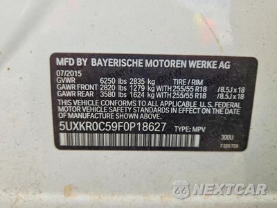 Zdjęcie 12 z 12 samochodu: 2015 BMW X5 XDRIVE35I VIN:5UXKR0C59F0P18627 - miniatura
