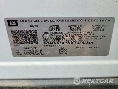 Zdjęcie 13 z 13 samochodu: 2020 CHEVROLET EQUINOX LS VIN:3GNAXSEV8LS690214 - miniatura
