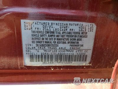 Zdjęcie 12 z 12 samochodu: 2021 NISSAN SENTRA SV VIN:3N1AB8CV9MY252204 - miniatura