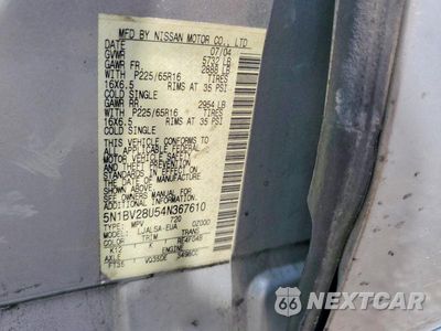 Zdjęcie 13 z 13 samochodu: 2004 NISSAN QUEST 3.5 S VIN:5N1BV28U54N367610 - miniatura