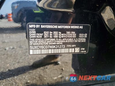 Zdjęcie 13 z 13 samochodu: 2022 BMW X6 XDRIVE40I VIN:5UXCY6C07N9K31273 - miniatura