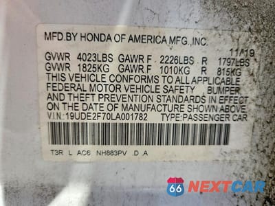 Zdjęcie 12 z 12 samochodu: 2020 ACURA ILX PREMIUM/TECHNOLOGY VIN:19UDE2F70LA001782 - miniatura