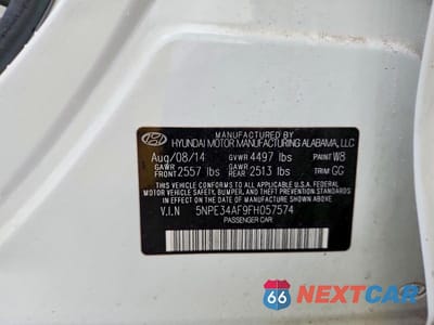 Zdjęcie 12 z 12 samochodu: 2015 HYUNDAI SONATA VIN:5NPE34AF9FH057574 - miniatura