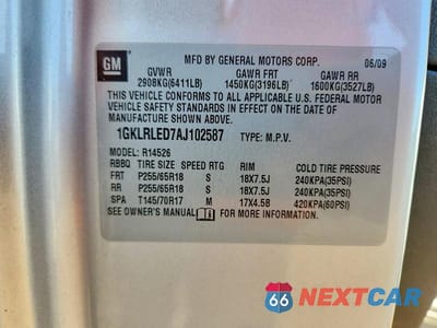 Zdjęcie 13 z 13 samochodu: 2010 GMC ACADIA SLE VIN:1GKLRLED7AJ102587 - miniatura