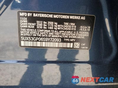 Zdjęcie 13 z 13 samochodu: 2025 BMW X3 30 XDRIVE VIN:5UX53GP06S9Y72093 - miniatura