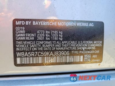 Zdjęcie 12 z 12 samochodu: 2019 BMW 330XI VIN:WBA5R7C59KAJ83906 - miniatura