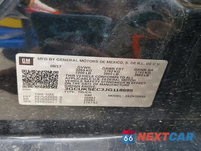 Zdjęcie 12 z 12 samochodu: 2018 CHEVROLET SILVERADO K1500 LTZ VIN:3GCUKSEC3JG118695 - miniatura