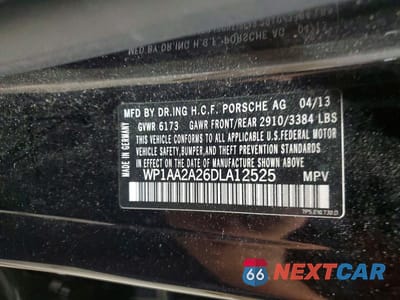 Zdjęcie 13 z 13 samochodu: 2013 PORSCHE CAYENNE VIN:WP1AA2A26DLA12525 - miniatura