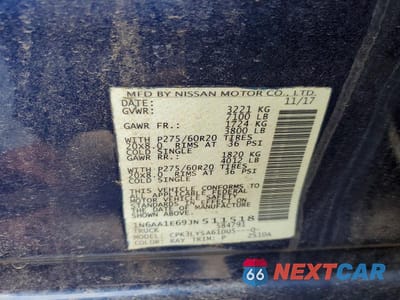 Zdjęcie 12 z 12 samochodu: 2018 NISSAN TITAN PLATINUM RESERVE VIN:1N6AA1E69JN511518 - miniatura