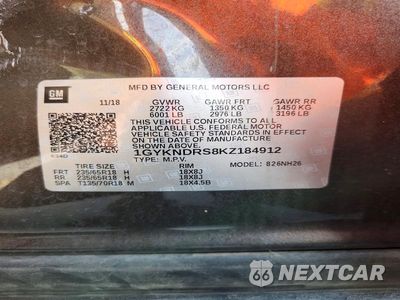 Zdjęcie 13 z 13 samochodu: 2019 CADILLAC XT5 LUXURY VIN:1GYKNDRS8KZ184912 - miniatura