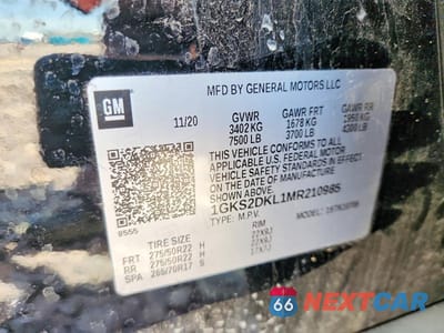 Zdjęcie 13 z 13 samochodu: 2021 GMC YUKON VIN:1GKS2DKL1MR210985 - miniatura