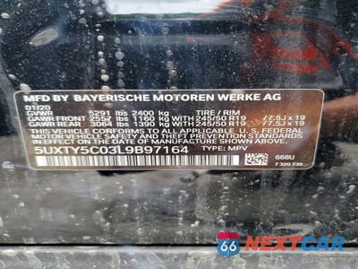 Zdjęcie 13 z 13 samochodu: 2020 BMW X3 XDRIVE30I VIN:5UXTY5C03L9B97164 - miniatura