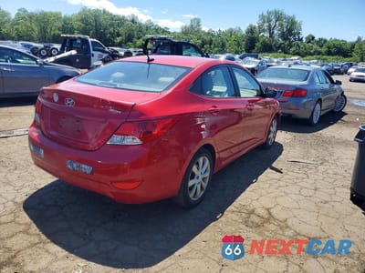 Trzecie zdjęcie samochodu z tyłu: 2014 HYUNDAI ACCENT GLS VIN:KMHCU4AE8EU768307 - miniatura