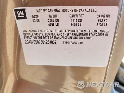 Zdjęcie 12 z 12 samochodu: 2006 BUICK LACROSSE CXS VIN:2G4WE587661264052 - miniatura