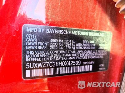 Zdjęcie 12 z 12 samochodu: 2017 BMW X3 SDRIVE28I VIN:5UXWZ7C38H0X42509 - miniatura