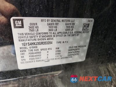 Zdjęcie 13 z 13 samochodu: 2016 CADILLAC ESCALADE ESV LUXURY VIN:1GYS4HKJ3GR353284 - miniatura