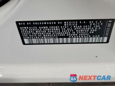 Zdjęcie 13 z 13 samochodu: 2019 VOLKSWAGEN JETTA S VIN:3VWC57BU1KM245314 - miniatura