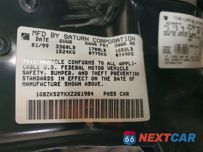 Zdjęcie 12 z 12 samochodu: 1999 SATURN SL2 VIN:1G8ZK527XXZ261984 - miniatura