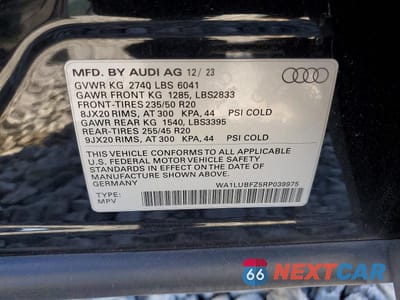 Zdjęcie 13 z 13 samochodu: 2024 AUDI Q4 E-TRON PREMIUM PLUS VIN:WA1LUBFZ5RP039975 - miniatura
