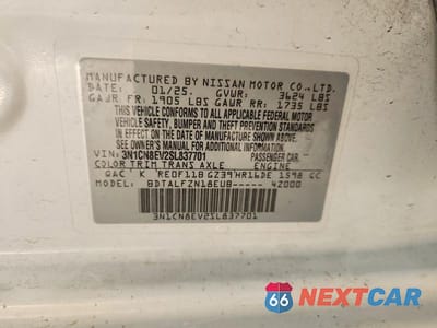 Zdjęcie 13 z 13 samochodu: 2025 NISSAN VERSA SV VIN:3N1CN8EV2SL837701 - miniatura