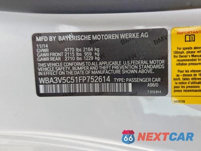 Zdjęcie 12 z 12 samochodu: 2015 BMW 428 I VIN:WBA3V5C51FP752614 - miniatura