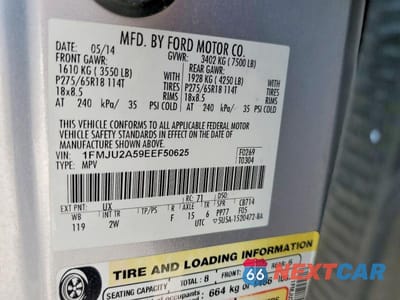 Zdjęcie 14 z 14 samochodu: 2014 FORD EXPEDITION LIMITED VIN:1FMJU2A59EEF50625 - miniatura