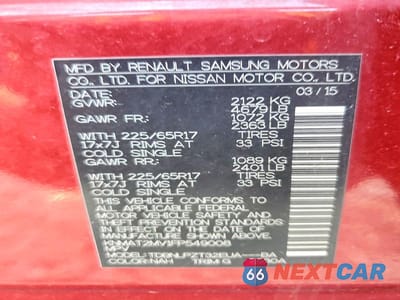 Zdjęcie 12 z 12 samochodu: 2015 NISSAN ROGUE S VIN:KNMAT2MV1FP549008 - miniatura