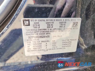 Zdjęcie 12 z 12 samochodu: 2014 GMC SIERRA C1500 SLE VIN:3GTP1UEC2EG291478 - miniatura