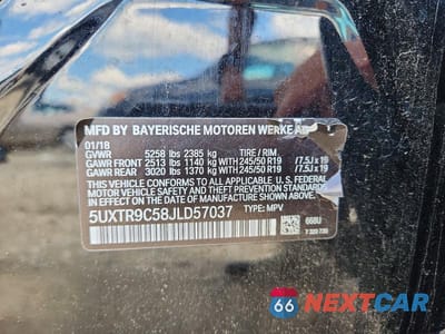 Zdjęcie 13 z 13 samochodu: 2018 BMW X3 XDRIVE30I VIN:5UXTR9C58JLD57037 - miniatura