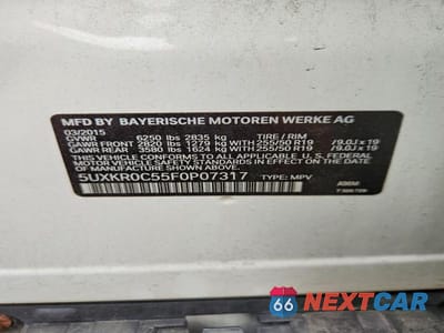 Zdjęcie 13 z 13 samochodu: 2015 BMW X5 XDRIVE35I VIN:5UXKR0C55F0P07317 - miniatura