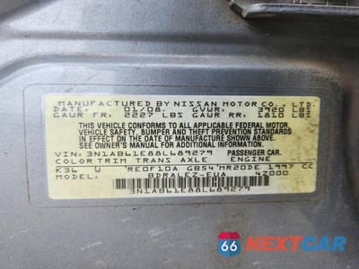 Zdjęcie 12 z 12 samochodu: 2008 NISSAN SENTRA 2.0 VIN:3N1AB61E88L689279 - miniatura