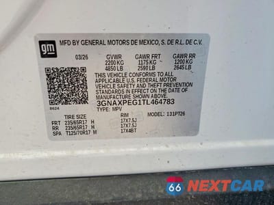 Zdjęcie 14 z 14 samochodu: 2026 CHEVROLET EQUINOX LT VIN:3GNAXPEG1TL464783 - miniatura