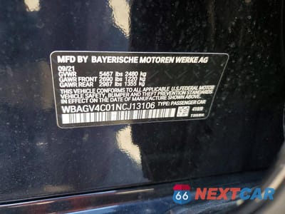 Zdjęcie 12 z 12 samochodu: 2022 BMW 840XI VIN:WBAGV4C01NCJ13106 - miniatura