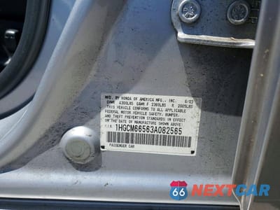 Zdjęcie 13 z 13 samochodu: 2003 HONDA ACCORD EX VIN:1HGCM66563A082565 - miniatura