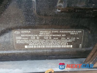 Zdjęcie 12 z 12 samochodu: 2011 BMW 328 XI SULEV VIN:WBAPK5G59BNN24581 - miniatura