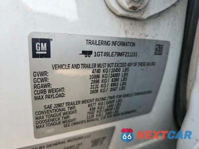 Zdjęcie 12 z 12 samochodu: 2021 GMC SIERRA K2500 HEAVY DUTY VIN:1GT49LE79MF211151 - miniatura