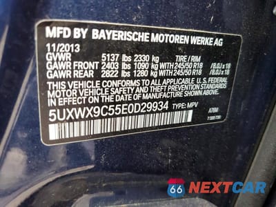 Zdjęcie 13 z 13 samochodu: 2014 BMW X3 XDRIVE28I VIN:5UXWX9C55E0D29934 - miniatura